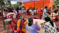 Halt at the residence of Shri Gunjan Vasant Hosangadi in Lucknow en route to Ayodhya (22 March 2025)